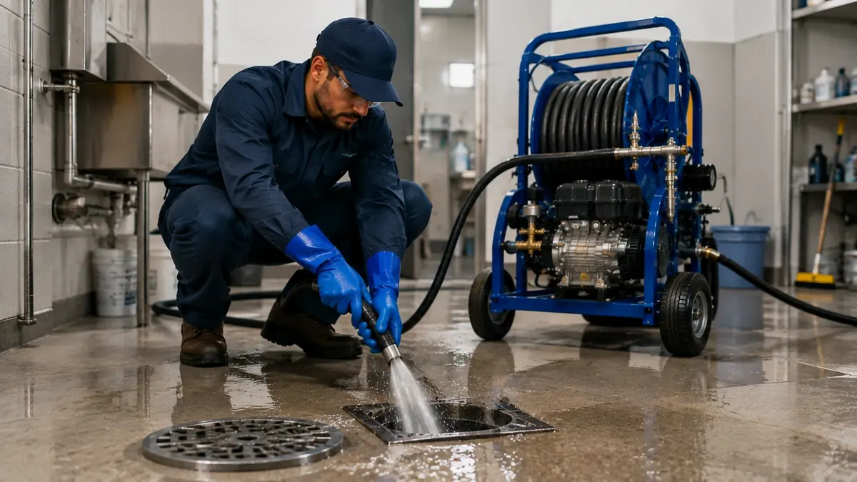 Floor Drain Hydro Jet Cleaning in Pacifica