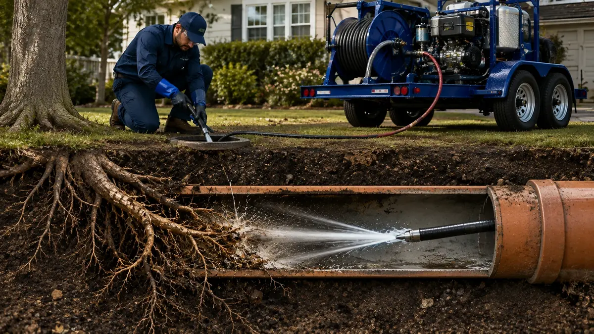 Tree Root Removal with Hydro Jetting in Pacifica